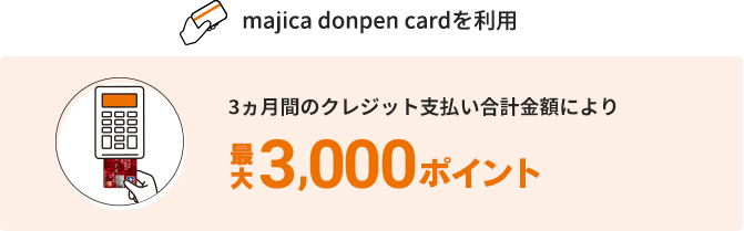 majicaアプリからの入会限定 カード発行で1,000ポイント +　期間限定　1000ポイント
