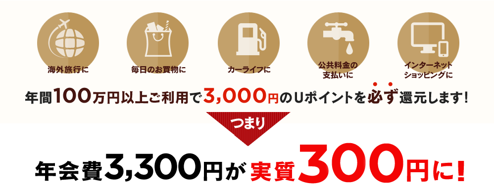 年会費3,300円が実質240円!?