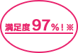 満足度97%!※