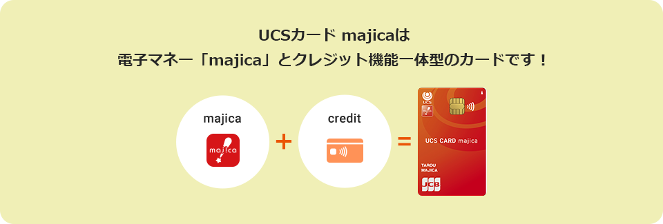 UCSカード majicaは電子マネー「majica」とクレジット機能一体型のカードです！