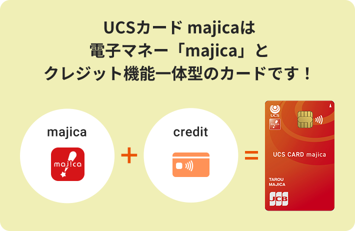 UCSカード majicaは電子マネー「majica」とクレジット機能一体型のカードです！